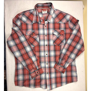Wrangler mens 2XL gray red shadow plaid Outdoor hiking Grampacore